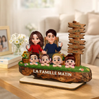 Eltern und Kinder-Personalisierter Holzaufsteller Geschenk für Papa, Mama, Oma und Opa