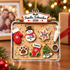 Personalisierter Acryl-Weihnachtsanhänger – Lebkuchen-Motiv