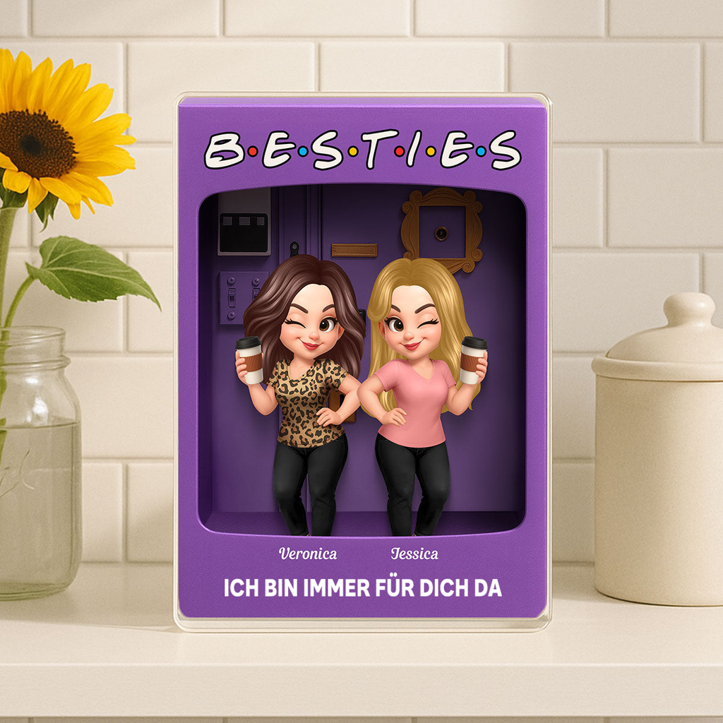Personalisierter Acrylglas-Aufsteller für Beste Freundinen und Schwester