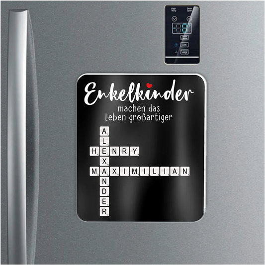 Acryl-Kühlschrankmagnet mit Kreuzwörter Geschenk für Oma