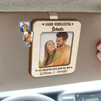 Fahr Vorsichtig Sonnenblendenclip mit Foto für Familie und Liebespaar
