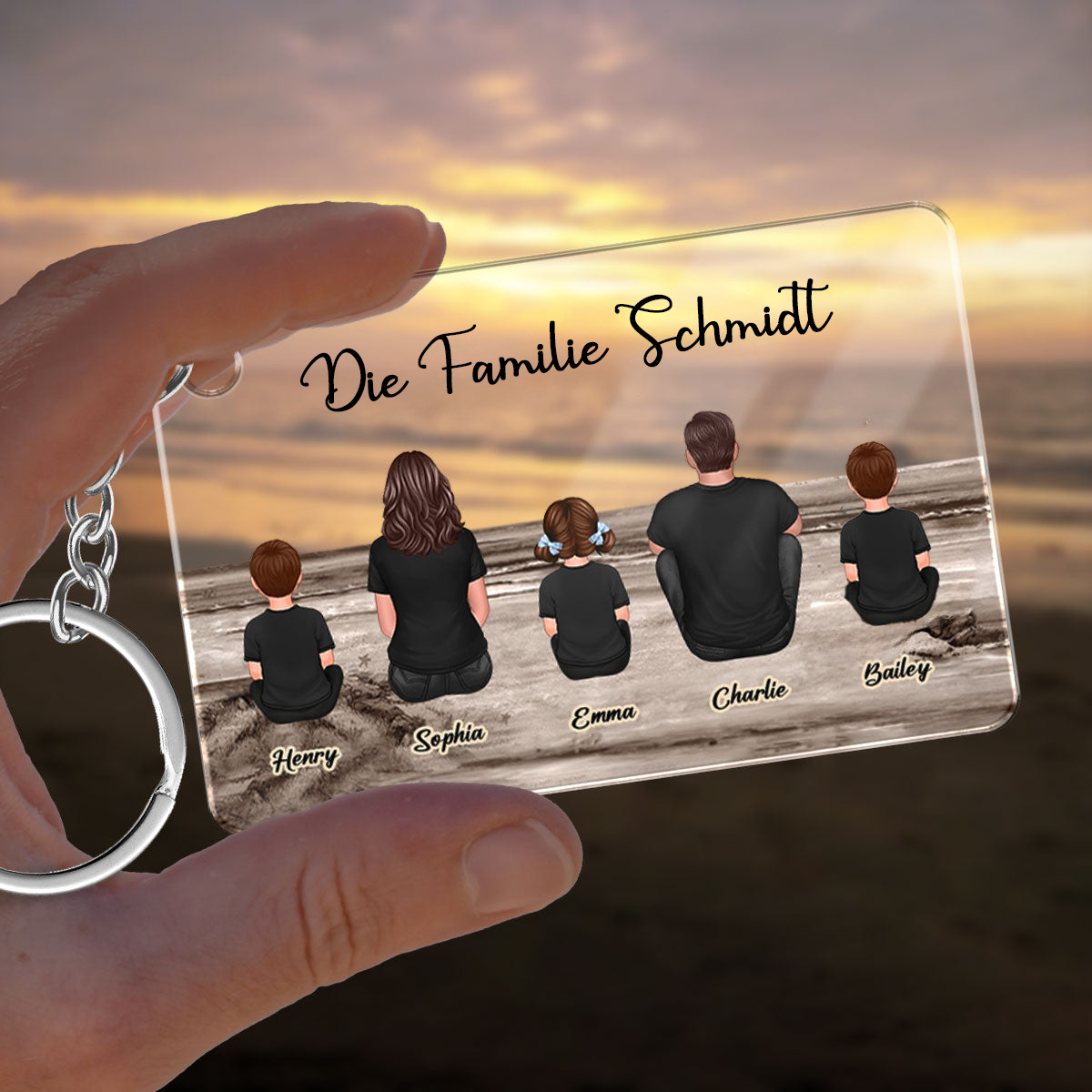Acryl-Schlüsselanhänger-Personalisierte Geschenke für Familie
