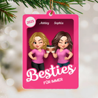 Christbaumanhänger mit 2-6 Frauen personalisiert Geschenk für Freundin und Schwester