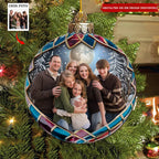 Personalisierter flacher Acryl-Weihnachtsanhänger mit Foto