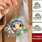 Schildkrötenmama Acryl-Schlüsselanhänger