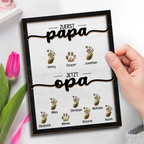 Zuerst Papa, Jetzt Opa-Personalisierte Holzplakette für Großvater und Vater