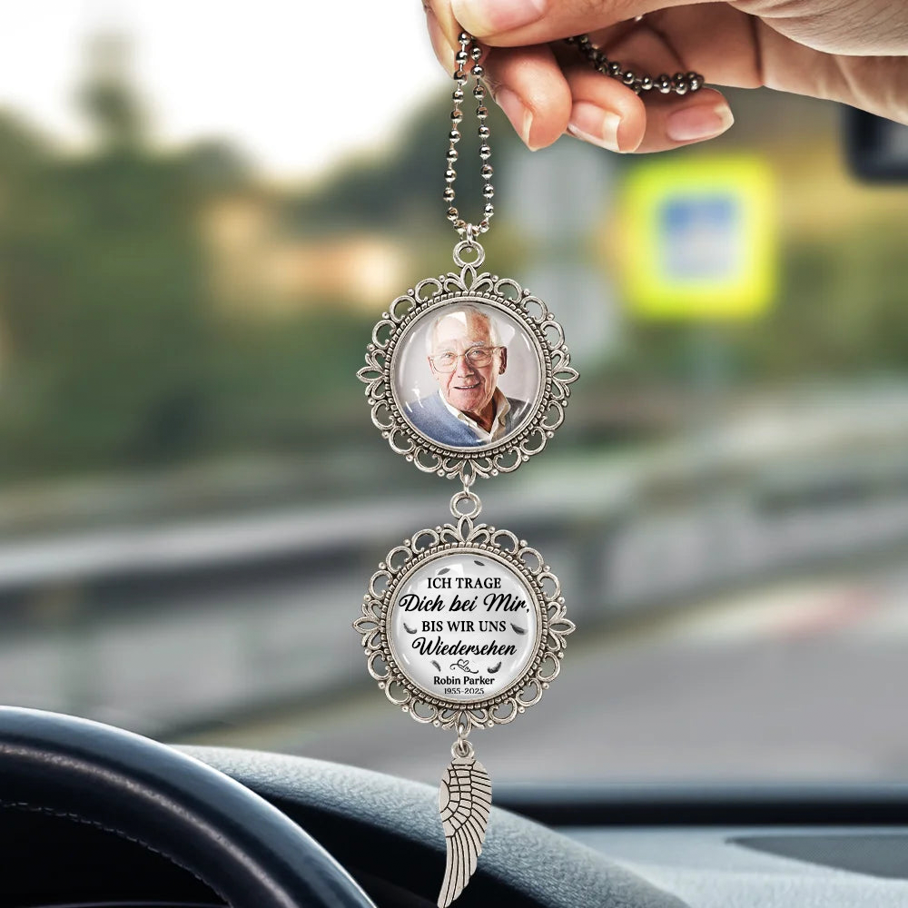 Ich trage dich...Personalisierter Metall-Anhänger Trauergeschenk