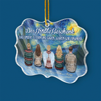 Acrylanhänger mit 2-8 Personen Personalisierter Christbaumschmuk für Familie, Bruder und Schwester
