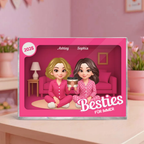 Pyjama-Party-Personalisiertes Acrylblock mit 2-6 Frauen Geschenk für beste Freundin und Schwester
