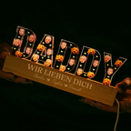 Personalisiertes DADDY-Nachtlicht mit Gesichter Geschenke für Vater