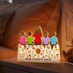 MOM Blumen Personalisierte Lichtbox/ LED Nachtlicht Geschenk für Mama