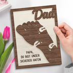 Füße-Personalisierte Holzplakette für Papa