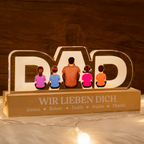 DAD Personalisiertes LED-Nachtlicht Geschenk für Papa