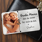 "Danke Papa, Danke Mama" Geldbörsen-Karte mit Foto Wallet Card personalisiert