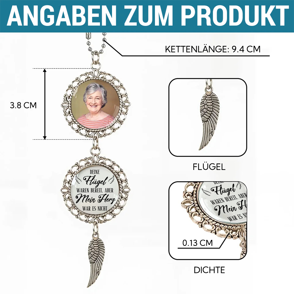 Personalisierter  Metall-Anhänger mit Foto Trauergeschenk