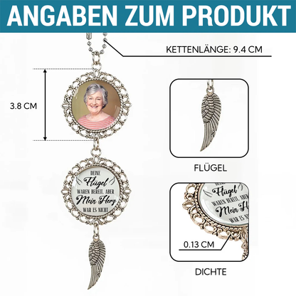 Personalisierter  Metall-Anhänger mit Foto Trauergeschenk