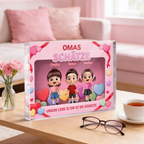 Omas Schätze - Personalisierter Acrylblock mit Kinder Geschenk für Mama und Oma