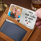 Foto Wallet Card mit Gravur Personalisierte Brieftasche-Karte für Papa