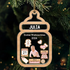 Individuelles schüttelbares Weihnachtsanhänger für Neugeborene