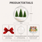 Personalisierte 3D-Weihnachtskugel mit Foto & Spruch