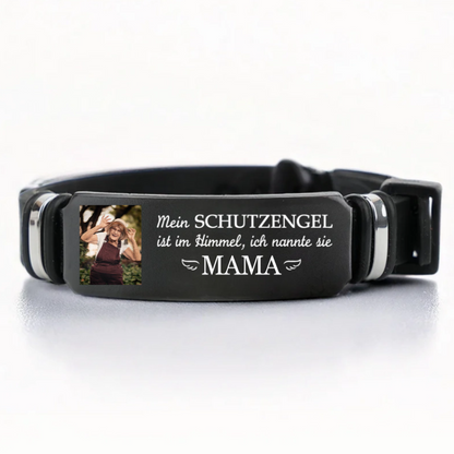 Schutzengel-Personalisiertes Silikon-Armband Trauergeschenk