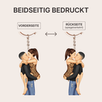 Paar küssen - Jahrestag Geschenk für Paare - Personalisierte Acryl Schlüsselanhänger