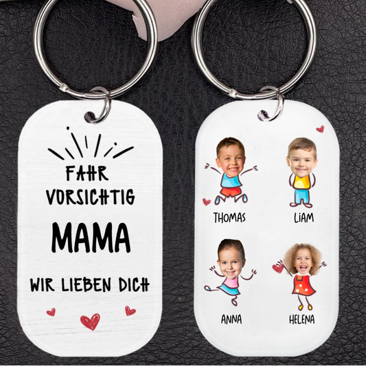 Fahr Vorsichtig Schlüsselanhänger mit Foto Geschenke für Familie