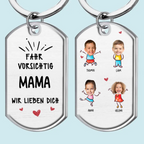 Fahr Vorsichtig...Acryl-Schlüsselanhänger mit Fotos Geschenk für Papa und Mama