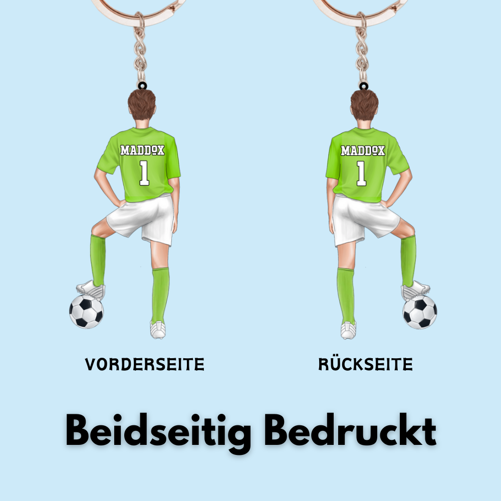 Personalisierte Fußball-Acryl-Schlüsselanhänger für Fußballspieler, Fußball-Liebhaber