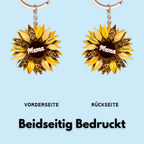 Personalisierter Sonnenblumen-Schlüsselanhänger für Mama und Oma