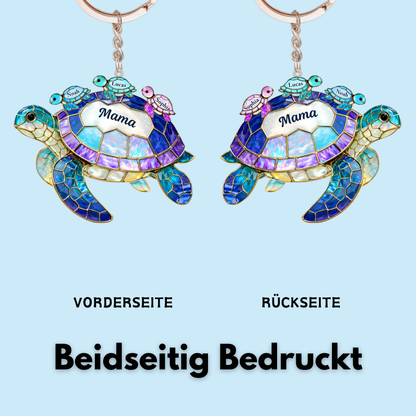 Meeresschildkröten - Acrylschlüsselanhänger mit Namen Geschenk für Oma und Mama
