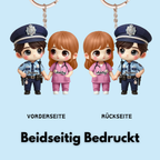Pärchen in Berufskleidung Acryl-Schlüsselanhänger Geschenk für Paar