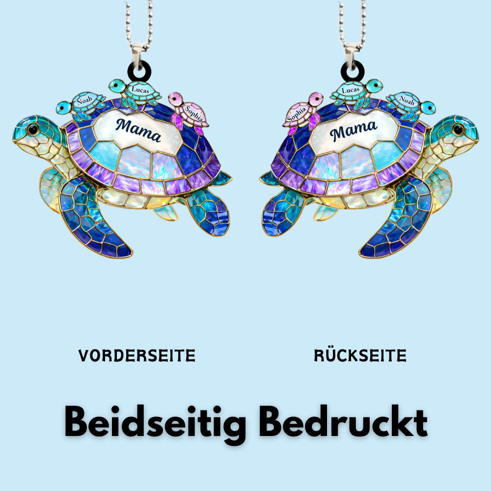 Personalisierter Acrylanhänger mit Meeresschildkröten Geschenk für Mama und Oma