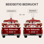Personalisierter Holz-Weihnachtsanhänger – Schneemann-Motiv mit Namen & Text