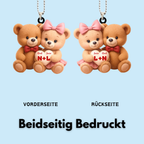 Bärenpaar mit Namen Personalisierter Acrylanhänger für Paar