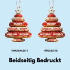 Donutbaum-Personalisierter Acrylanhänger mit Namen Christbaumschmuck für Familie
