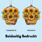 Sonnenblumen-Personalisierter Anhänger mit Namen