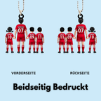 Fußballmama und Kinder Personalisierter Autoanhänger aus Acryl