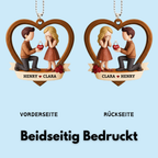 Personalisierter Holzanhänger „Sie hat Ja gesagt!“ – Verlobungsgeschenk für Paare
