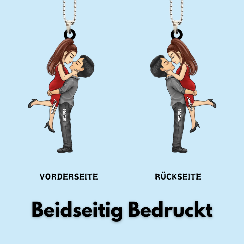Personalisierter Autoanhänger  für Paare