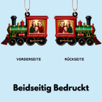 Acryl-Foto-Ornament Personalisierter Christbaumschmuck mit Weihnachtszug für Familie