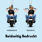 Personalisierter Acrylanhänger mit Motorradpaar