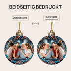 Personalisierter flacher Acryl-Weihnachtsanhänger mit Foto