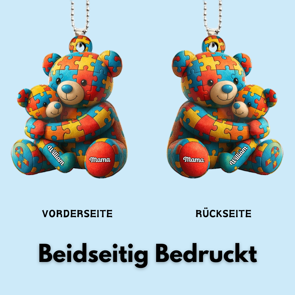 Mamabär und Bärchen - Personalisierter Acrylanhänger mit Namen