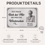 Personalisierte Brieftasche-Karte mit Foto zur Trauer