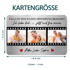 Wallet Card mit Fotos und Gravur Personalisierte -Brieftasche-Karte für Paar und Familie