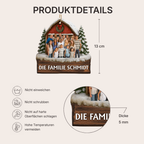 Personalisierter Holz-Weihnachtsanhänger mit Foto und Text