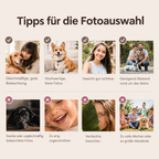 Personalisierter Holz-Weihnachtsanhänger mit Foto und Name