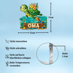 Personalisierte Acryltafel mit Schildkröten Geschenk für Oma