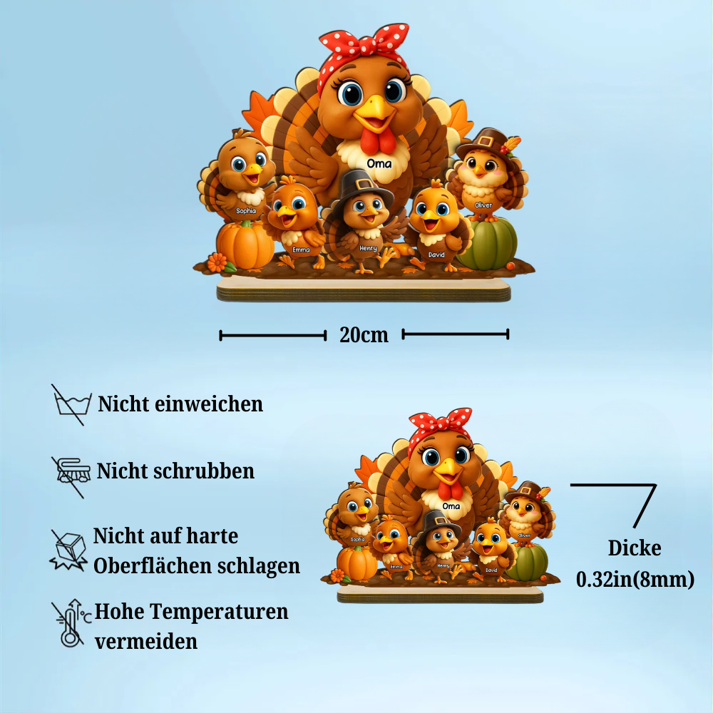 Omas Küken Personalisierte Holztafel für Großmutter
